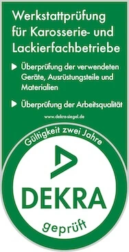 DEKRA-Siegel: DEKRA Standard Audit für Karosserie- und Lackierfachbetriebe